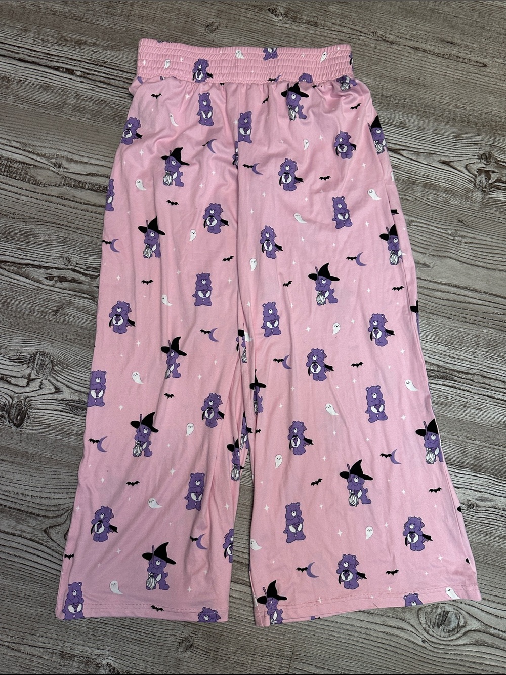 Care Bears Pink Pajama Pants with Purple Bear Halloween Print